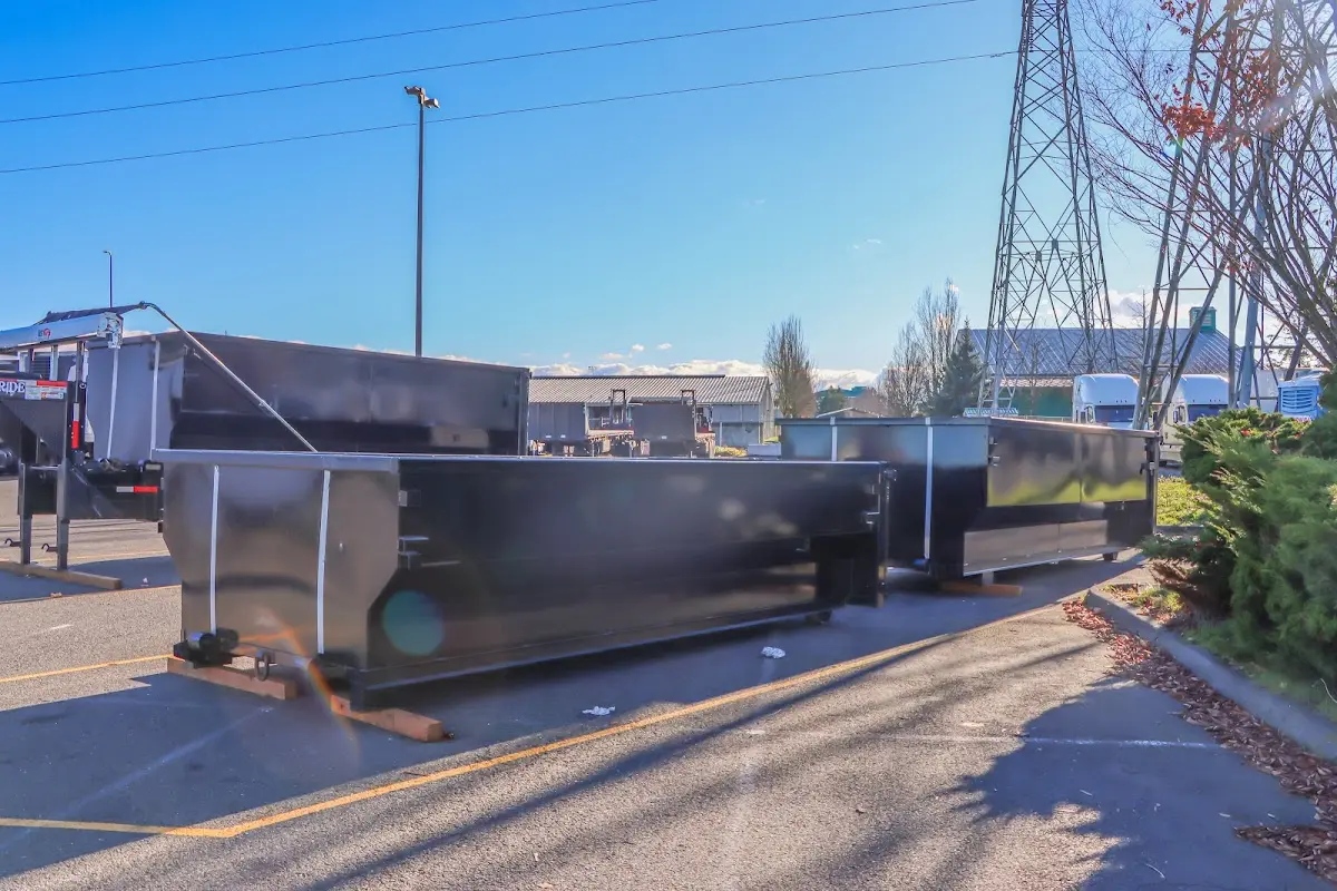 Roll-off dumpster ready for waste disposal at job site for Estate Cleanout Dumpster Rental in Rotterdam